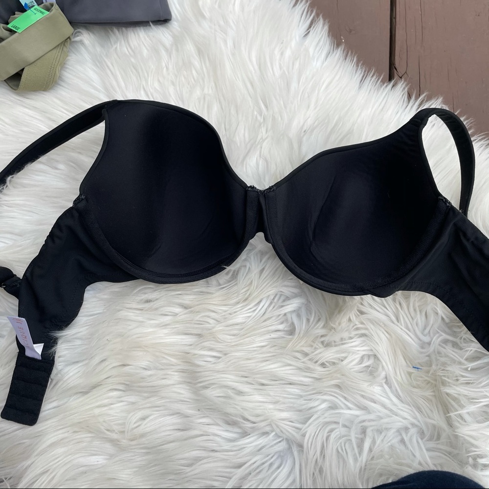 Cacique Bra Underwire Solid Black 34f Adjustable … - image 7